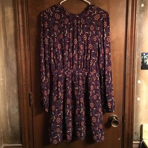 Paisley long sleeve dress